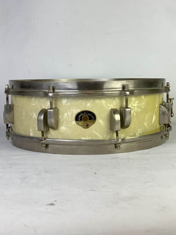Leedy & Ludwig"New Era"4.5x14"Snare Drum White Marine Pearl WMP Jasper Maple1/53 image 1