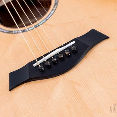 2023 Taylor Custom Grand Auditorium Acoustic Electric Guitar w/ Bearclaw Spruce, Flame Maple & Flame Koa Armrest image 9