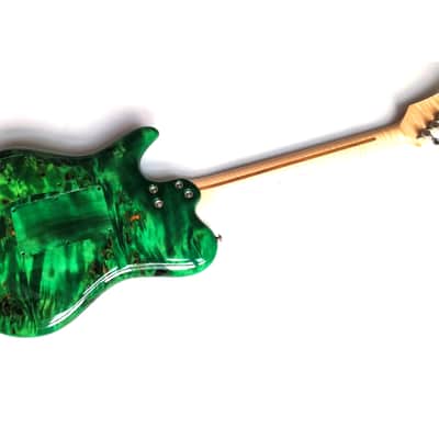 (made in Ukraine) Para Custom One-Piece Poplar Burl '2023 Emerald Green w/GigBag image 6