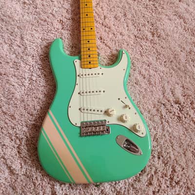 Fender FSR Traditional 50s Stratocaster 2018 - Surf Green / Shell Pink Competition Stripe image 1
