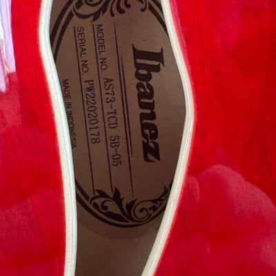 IBANEZ AS73 TCD 5b 04 Transparent Cherry Red image 3