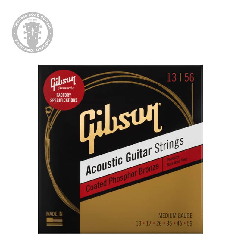 Gibson Coated Phosphor Bronze Acoustic Guitar Strings Medium Gauge image 1