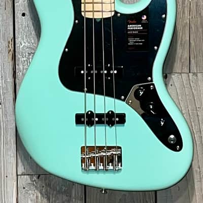 Fender American Performer Jazz Bass - Satin Surf Green with Maple Fingerboard, Help Support Small Business & Buy it Here ! image 4