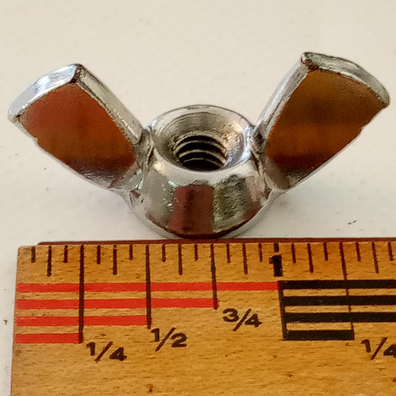 Ludwig 1/4"x20tpi Chrome Cymbal Stand Wing-Nut Part Vintage Super Classic USA60s — main photograph