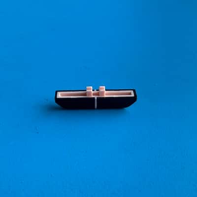CASIO MT-240 Vintage Keyboard Part: ON/OFF Slider Switch Cover Cap (Black/Red) imagen 6