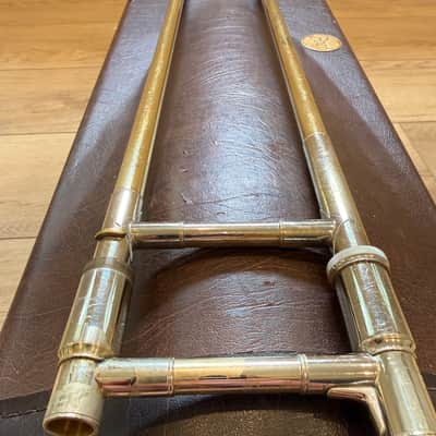 Bach 42BO Stradivarius Series Tenor Trombone with Open Wrap F Attachment, Standard Rotor Valve 1990s - Clear Lacquered Brass image 15