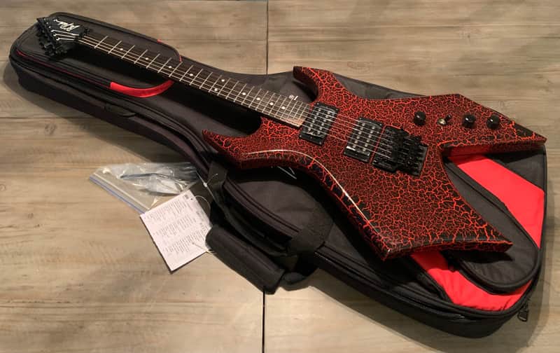 2022 BC Rich Limited Edition Stranger Things Warlock Red Crackle Eddie's Guitar image 1