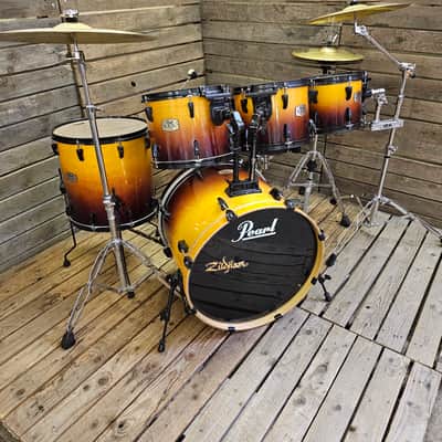 Drum Kit Pearl ELX, Amber Fade Complete USED! RKAMB130726 image 3