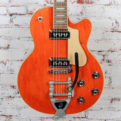 DeArmond - M77T Solid Body Electric Guitar - Trans Orange - w/Bag - x8576 - USED image 1