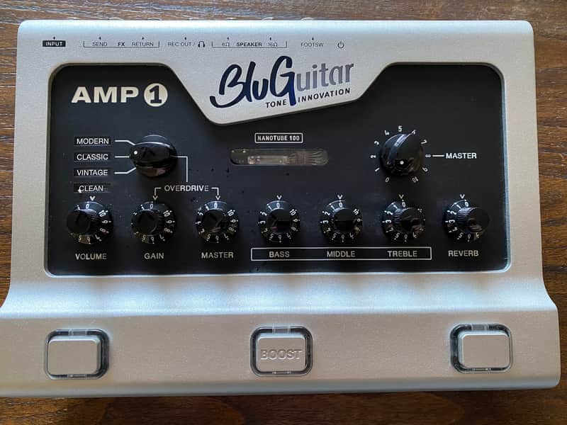 BluGuitar Amp1 Mercury Edition 100-Watt Nanotube Pedalboard Guitar Amp 2018 - 2020 - Silver image 1