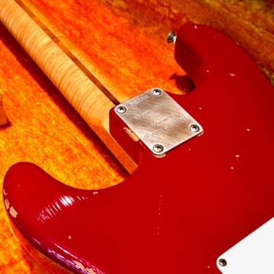 1996 Fender Cunetto Relic Stratocaster — Dakota Red — Norman’s Rare Guitars Special Run — John Cruz Neck image 11