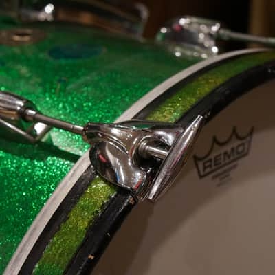 Gretsch 12/14/18/4x14" Round Badge Drum Set - 1950s Green Sparkle image 5