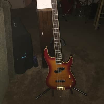 Samick Valley Arts Pro bass mid 90's Cherryburst image 2