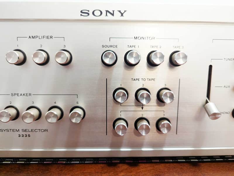 Sony ASS-3335 Audio Selector: Input/Tape/Phono, 3 Amps, 5 Speakers