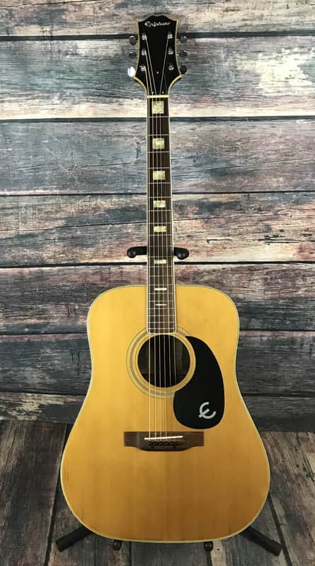Used Epiphone Japanese Made FT-550 Excellente Acoustic Guitar with Case image 1