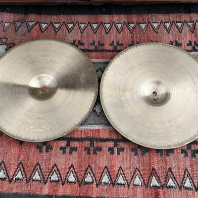 Vintage 1979 Paiste 2002 15" Heavy Black Label Hi-Hats Cymbals 1979 Made In Switzerland '70s image 13