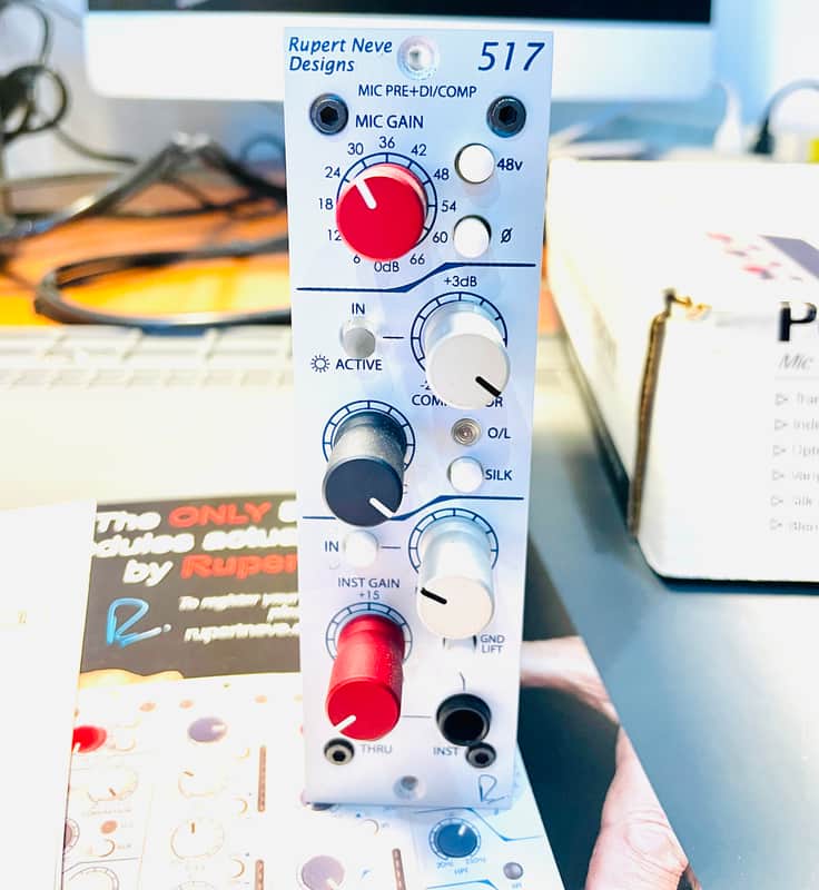 MINT Rupert Neve Designs Portico 517 500 Series Mic Pre / Compressor Module 2011 - Present - White image 1