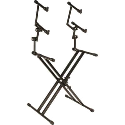 Quick Lol QL-623 Heavy Duty Double Brace "X" w/Height & Tilt Adjustable Second & Third Tier image 1