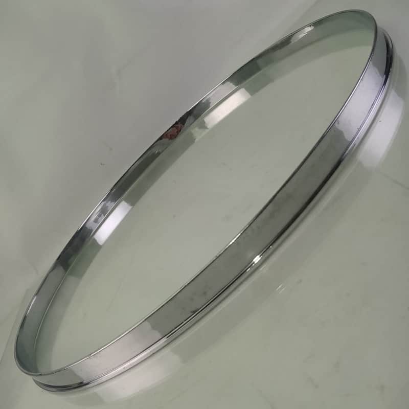 Gretsch 16"Single-Flange Broadkaster Floor Tom Drum Batter Rim/Hoop Chrome-Brass image 1