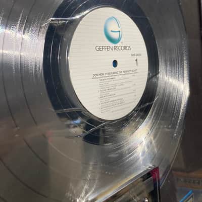 Stan Lunch Don Henley, RIAA, Building the Perfect Beast, Platinum Record (#1) image 6