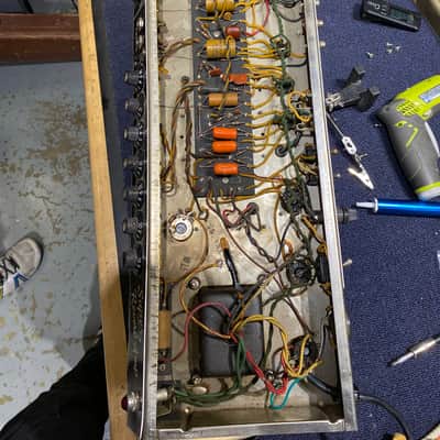 Fender Black Panel Super Reverb 2-Channel 40-Watt 4x10" Guitar Combo Stripped 1965 image 4