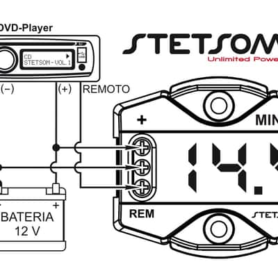 Stetsom MiniVT Digital Voltmeter Mini Automotive Battery VT Blue LED (12 Volts) image 7