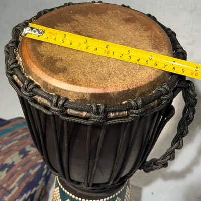Traditional African Djembe Rope-Tuned Carved Wood image 4