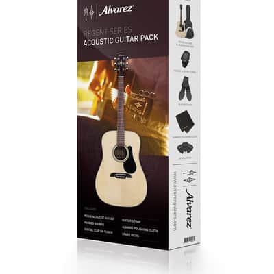 ALVAREZ RD26S-AGP Alvarez Regent Dreadnought NAT Finish Acoustic Guitar Pack w/Gig-bag Tuner Strap Cloth Picks packed in Alvarez box image 12