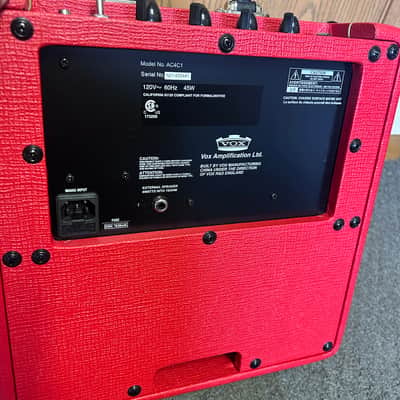 Vox AC4C1-RD Classic Red Limited Edition 1-10 Tube Guitar Combo Amp image 6