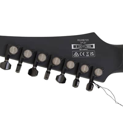 Ibanez RGRB720 Iron Label 7 String Guitar Black Flat B Stock image 7