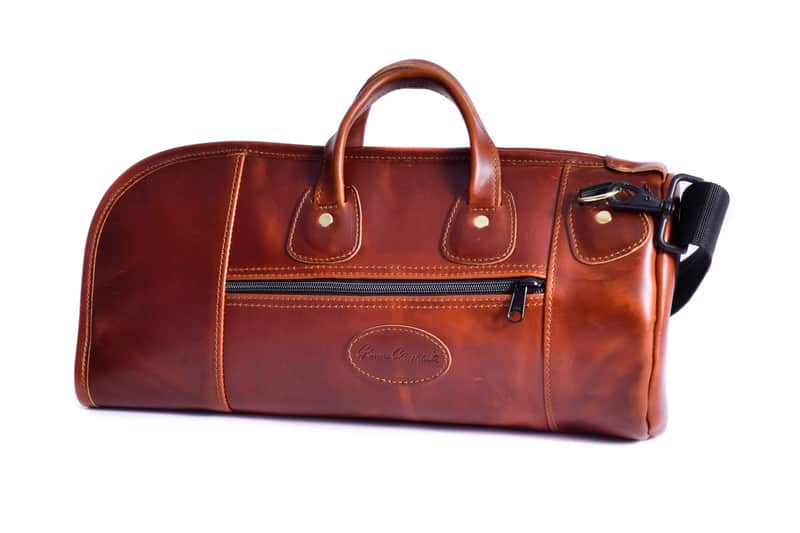 Cornet Gig Bag - Long Model Cornet - Leather - Glenn Cronkhite image 1