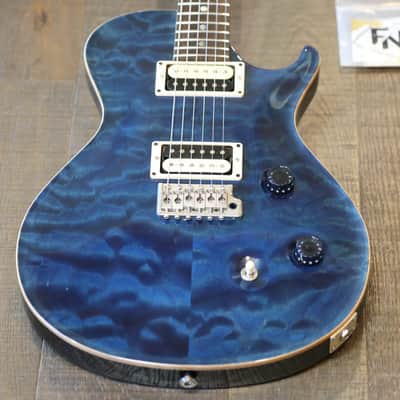 2003 PRS Custom 22 Single-Cut Electric Guitar Whale Blue Quilt 10 Top + Case image 2