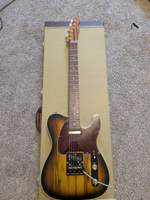Warmoth/Fender Telecaster Black Korina image 1