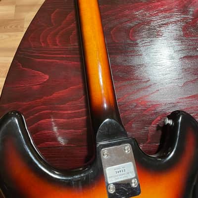 Vintage 1960s Teisco Silvertone Guitar 3 Pick Ups Guitar Mosrite Univox Shape Very Clean image 5