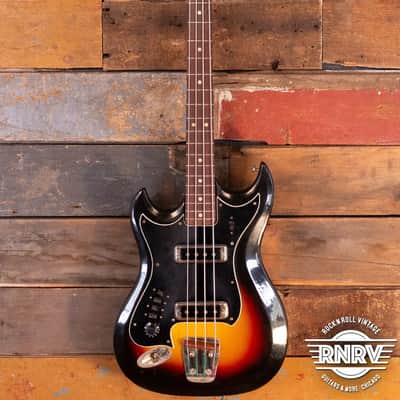 Rare Hagstrom H2B 1960's Left HandedSunburst image 3