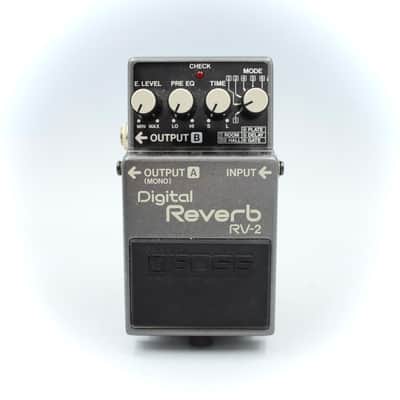 Boss RV-2 Digital Reverb With Power Supply 1987 Made in Japan Guitar Effect Pedal 843262 image 3