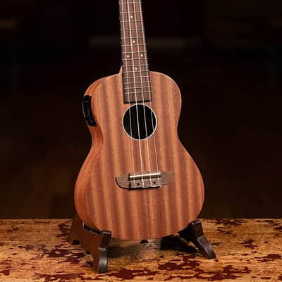 Ortega Guitars, 4-String Timber Series Concert Acoustic-Electric Ukulele w/Bag, Right (RFU11SE) image 4