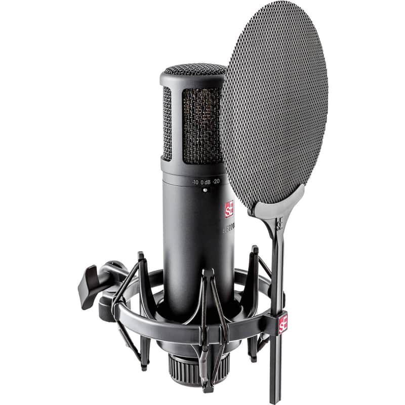 SE Electronics SE2200 Large Diaphragm Cardioid Condenser Mic w/ Shockmount & Filter image 1