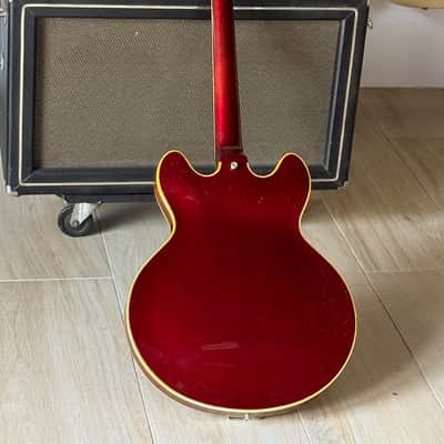 Gibson ES-355TDC "Mono" 1967 - ultra rare 1 of a kind in Sparkling Burgundy w/Mono Electronics. image 4