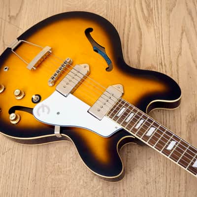 2009 Epiphone Inspired by John Lennon Casino Sunburst w/ Case, Gibson USA P-90s image 11