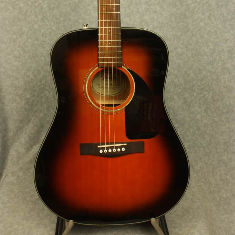 Fender CD-60SB Acoustic Guitar in Gloss Sunburst Finish w/ Hard