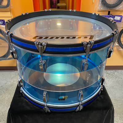 Ludwig Vistalite 50th-Anniversary Pro Beat 3-Piece Shell Pack with Matching Snare Drum; Blue/Clear/Blue image 11