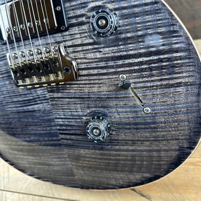 PRS Custom 24 Semi-Hollow Wood Library Flame Maple 10 Top Korina Body/Neck Ebony Fretboard- Charcoal Finish image 5
