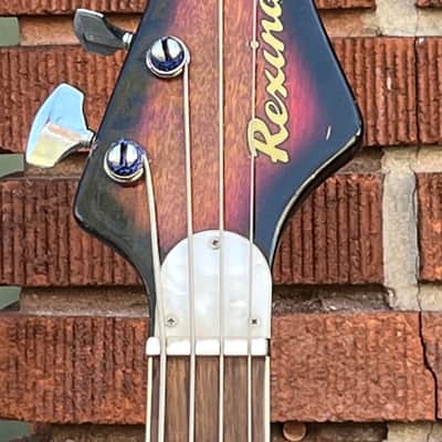 1960s MIJ Rexina Kawai Teisco Short Scale Electric Bass Guitar~Tri Tone Brown Sunburst~Lots of Mojo!~*SALE*~VIDEO!~ image 9