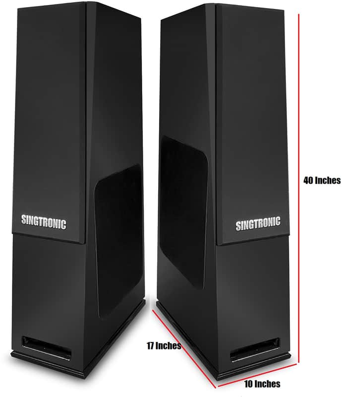 Singtronic Professional 4000W Vocal Floor Standing Karaoke Speakers (Pair) image 1