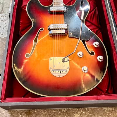 Welson DS-2T Hollowbody electric guitar 1960’s - Sunburst vox EKO Crucianelli es-335 original vintage italy image 5