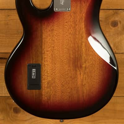 Sterling RAY34SM StingRay Bass - Spalted 3-Tone Sunburst image 4