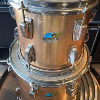 Ludwig 7pc Drum Kit - 8”, 10”, 12”, 13”, 16”, 18” and 24” Early-80’s - Brushed Gold image 15
