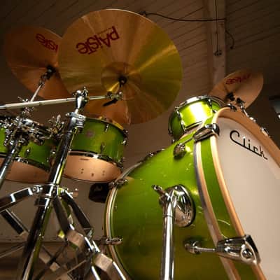 Click Icon - 6pc Maple Drum Set Shell Pack Lemon-Lime Misty Sparkle Wrap image 7
