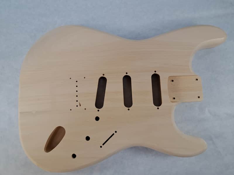 Unfinished Basswood SSS Hardtail guitar body - fits Fender Strat Stratocaster necks J2371 image 1